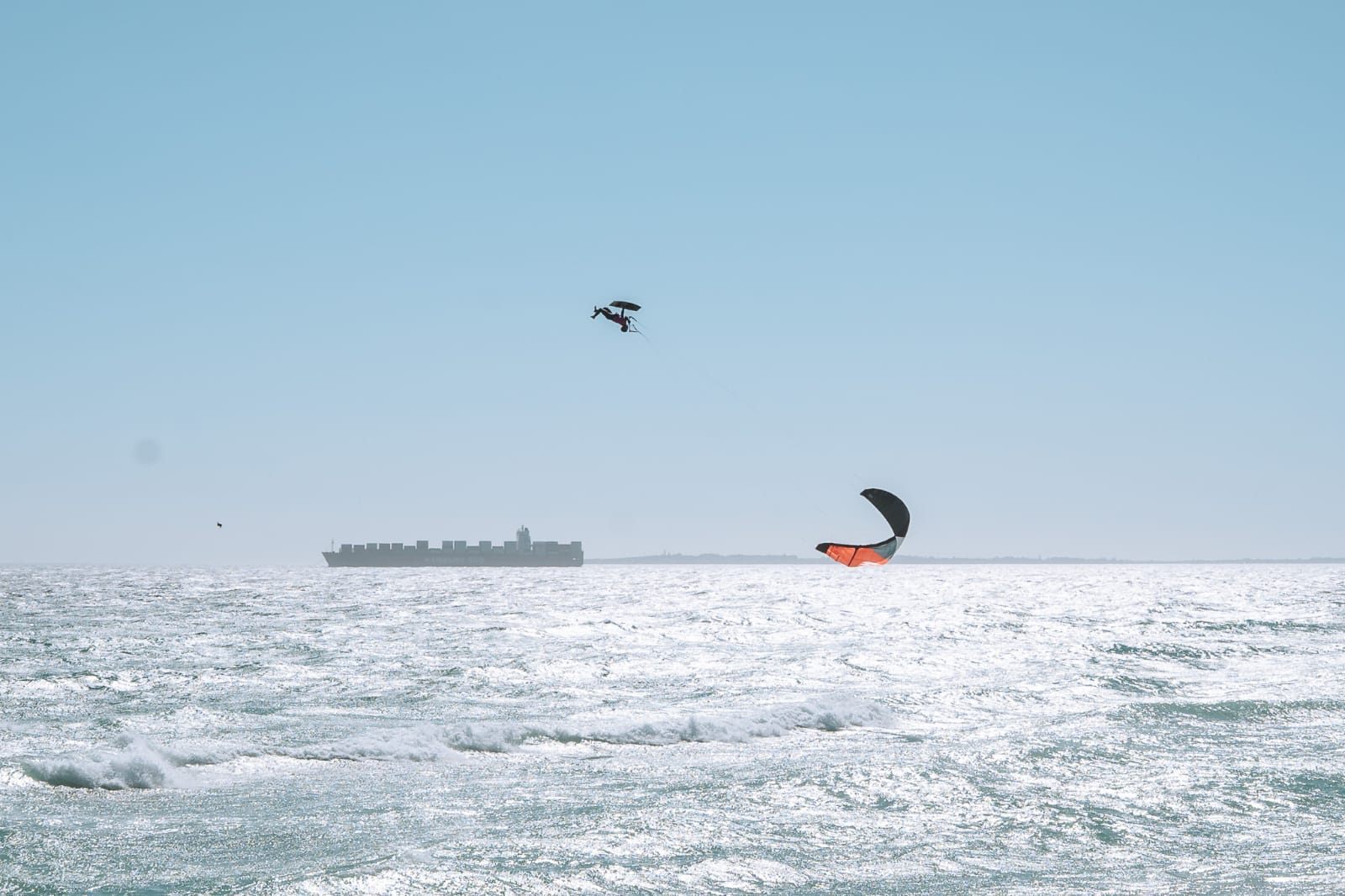 Empty water and a big jump at Blouberg early in the season