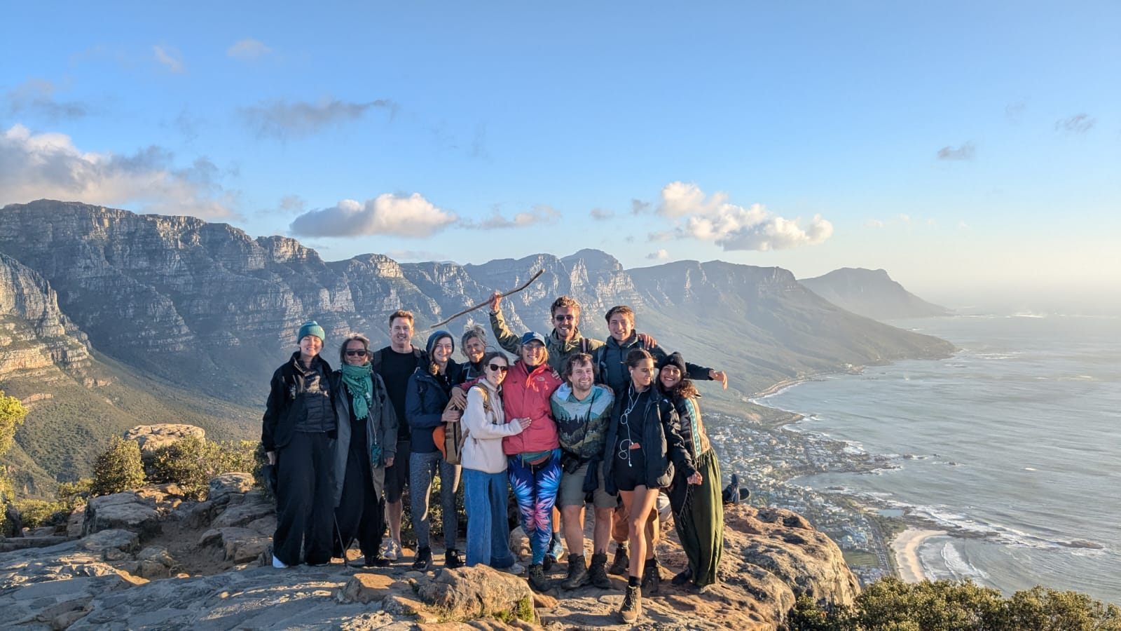 The Khaya crew at the top of Lion's Head at sunrise