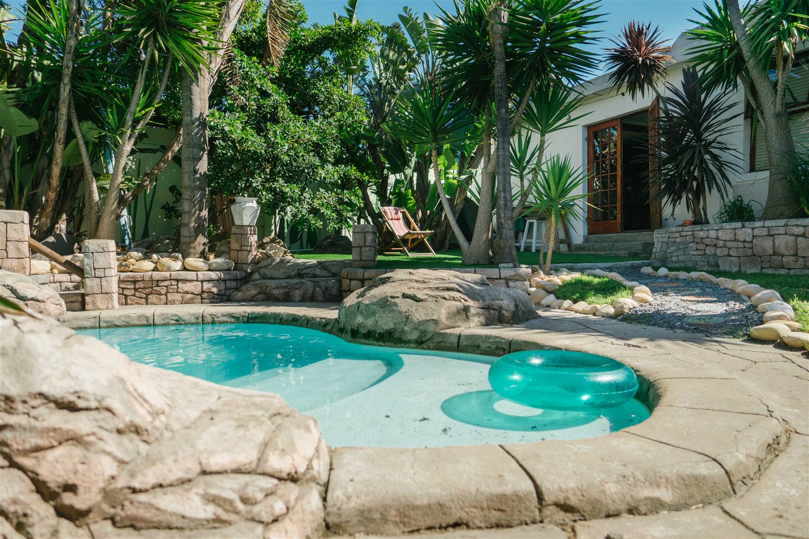 The pool at Khaya, which doubles as the cold plunge