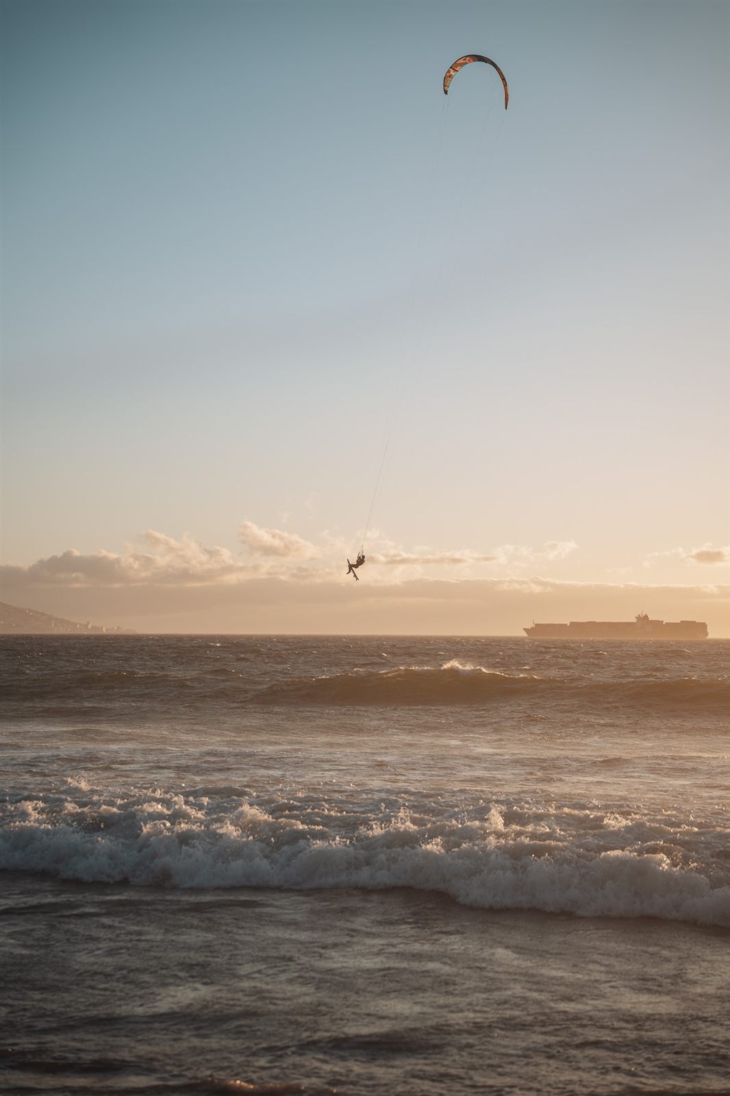 A sunset jump at Bloubergstrand