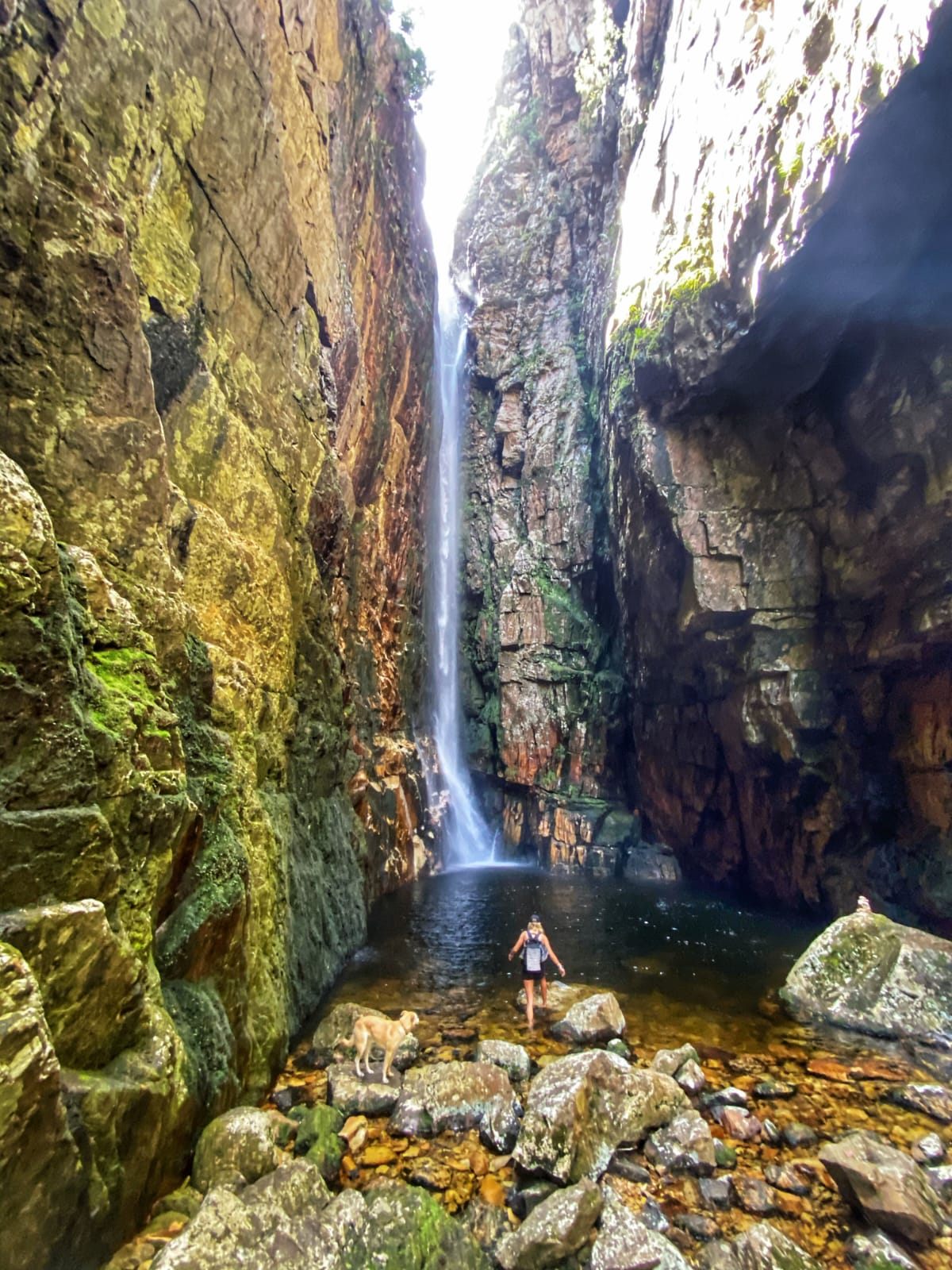 A hidden waterfall on a no-wind day