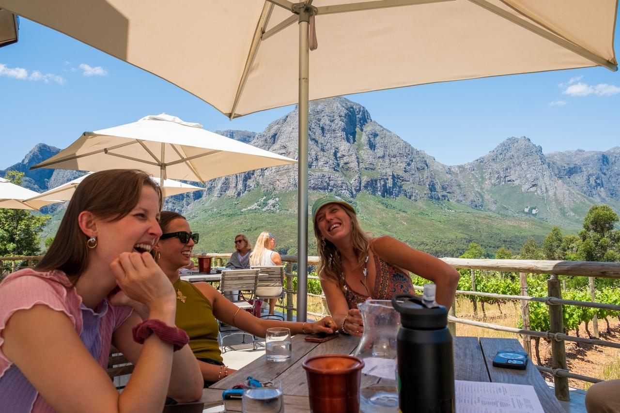 Wine tasting in the winelands with Khaya guests